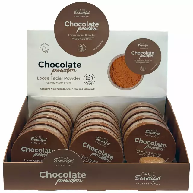 Face Beautiful Loose Powder Chocolate - Wholesale Display 14 Units (FB-011)