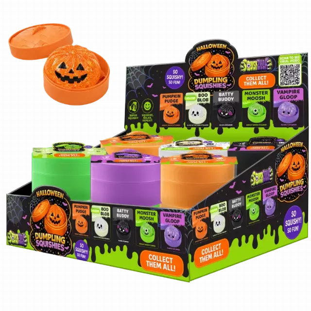Fun Doh™ SquishZilla™ Spooky Steamers Dumpling Toy - 12 Pieces Per Retail Ready Display 26858