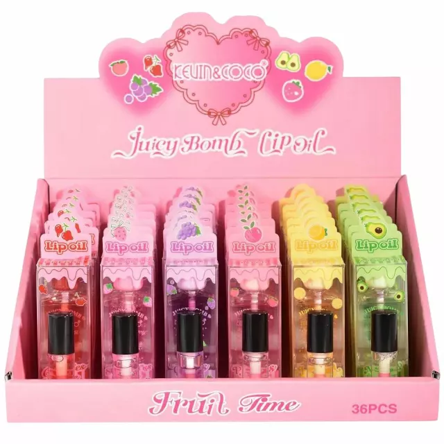 Kevin & Coco Juicy Bomb Lip Oil - Wholesale Display 36 Units (KC1100)