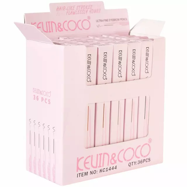 Kevin & Coco Hair-Like Strokes Flawlessly Yours - Eyebrow Pencil - Wholesale Display 36 Units (KC1444)