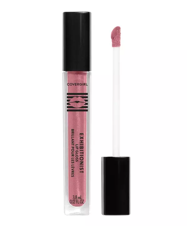 COVERGIRL Exhibitionist Lip Gloss, Short Change, High-Glossy, Cream, 0.99 Fl Oz,Lip Gloss, Shiny Lip Gloss, Pink Lip Gloss, Moisturizing Lip Gloss, Intense Hydration, Vibrant, Luscious