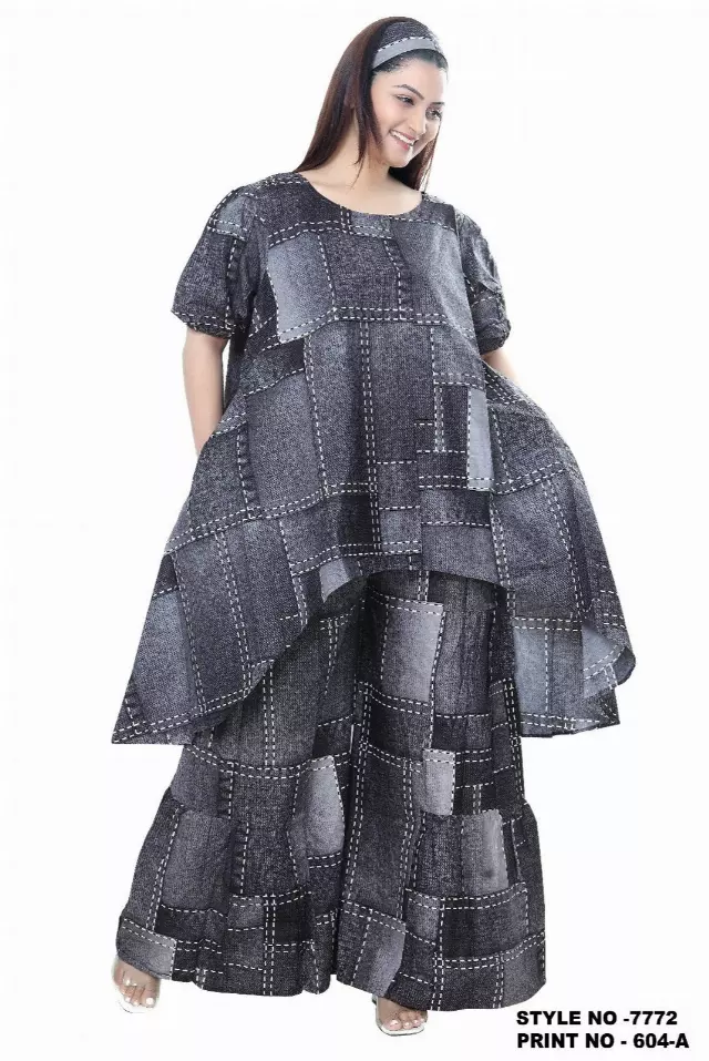 7772A Authentic African Print 2pc Pant Set - $30.00 Each (3 pcs per pack) — Free Size / Print-604A