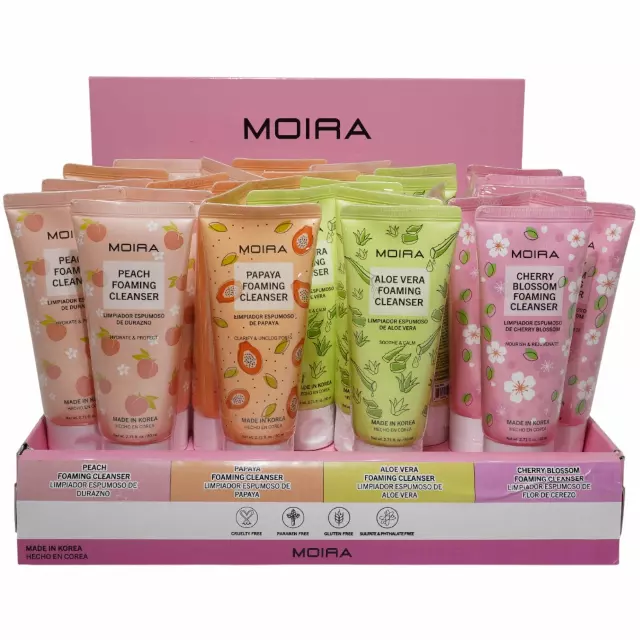 Moira Beauty Cleanser - Wholesale Display 24 Units + 4 Tester (FOCSET)