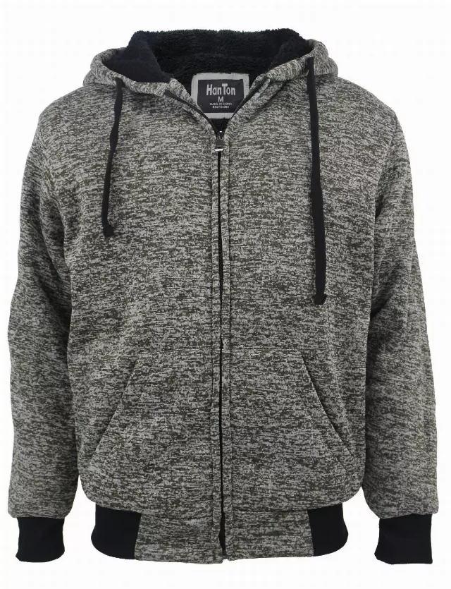 Men's Sherpa Lined Hoodie- Style #MFJ143-$12.50/ Unit - 12 PCS/CS - PLEASE SEE DESCRIPTION — Olive
