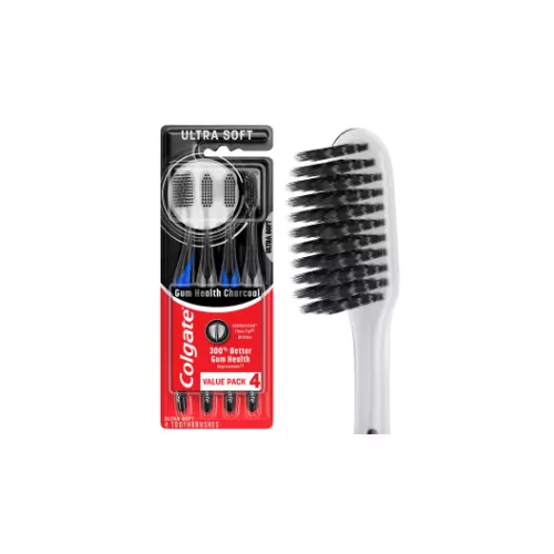 Colgate Gum Health Charcoal Soft Toothbrush 2Pk Case 18