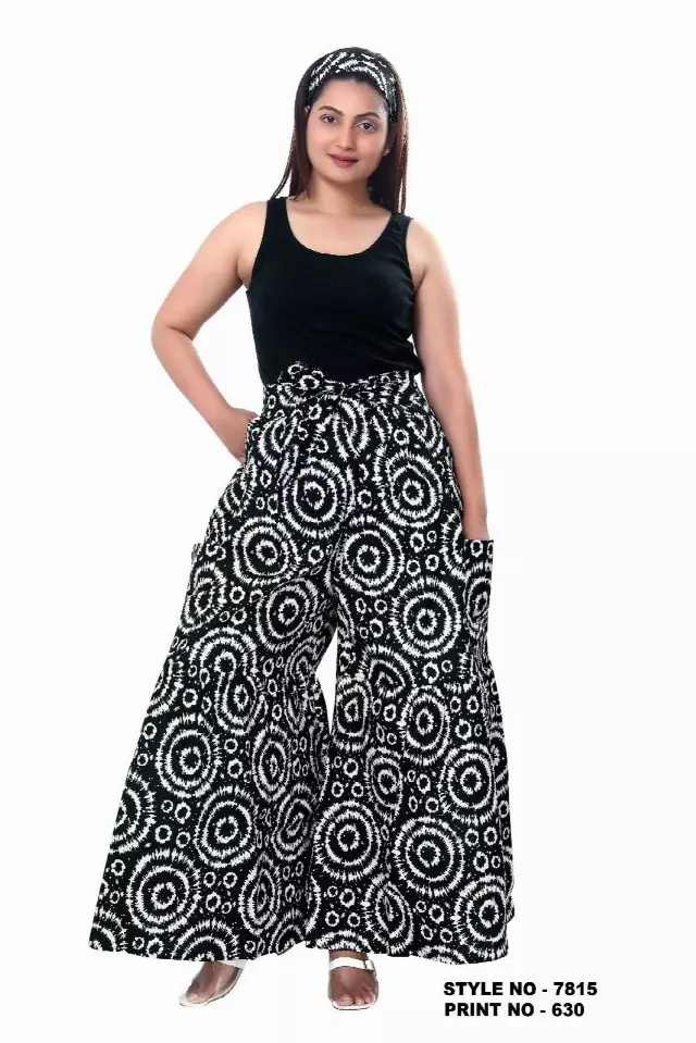 7815 - Palazzo Pants With Pockets (3 PCS PRE-PACK) - $20.00 Each — One Size (4 - 24) / Print-630