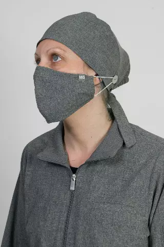 Medgear Scrub Cap and Mask Combo — Heather Graphite