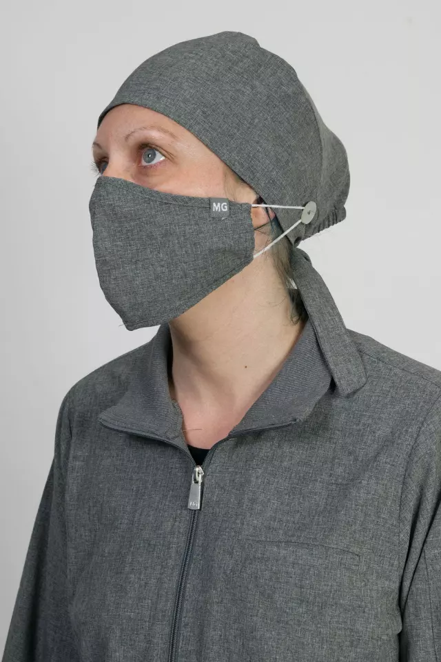 Medgear Scrub Cap and Mask Combo — Heather Graphite
