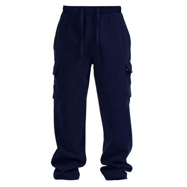 Men's Fleece Open Leg Cargo Style Sweatpants - Style #BT703X Plus Size - $8.80/Unit - 24PCS/CS - PLEASE SEE DESCRIPTION — Navy