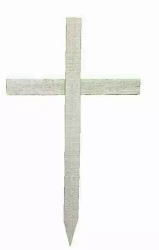 WC-1 White – 24” Wood Cross-“each” Min 24 – Case pk 24