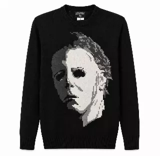 HALLOWEEN MICHAEL MYERS KNIT SWEATER BLACK