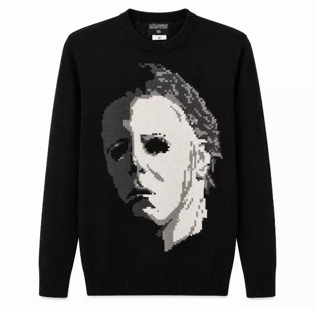 HALLOWEEN MICHAEL MYERS KNIT SWEATER BLACK