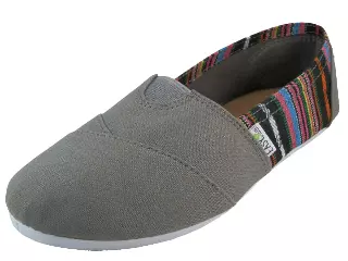 S308L - Women's "Easy USA" Slip-on Casual Canvas Shoes — Gray (S308L-Gray) / 6-11 Assorted