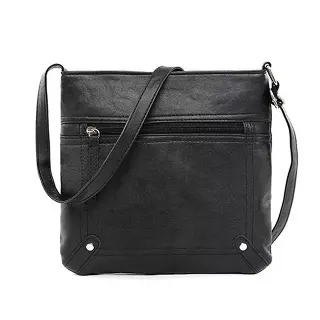Unisex Cross–Body Messenger Bag — Black