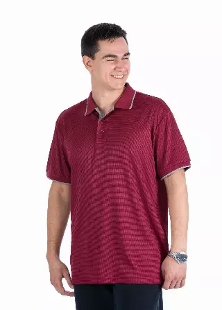 Men's Waft Series Polo-Plus Size- Style #MS015X- $7.90/Unit MINIMUM 24 PCS - PLEASE SEE DESCRIPTION - 3XL-5XL — Burgundy