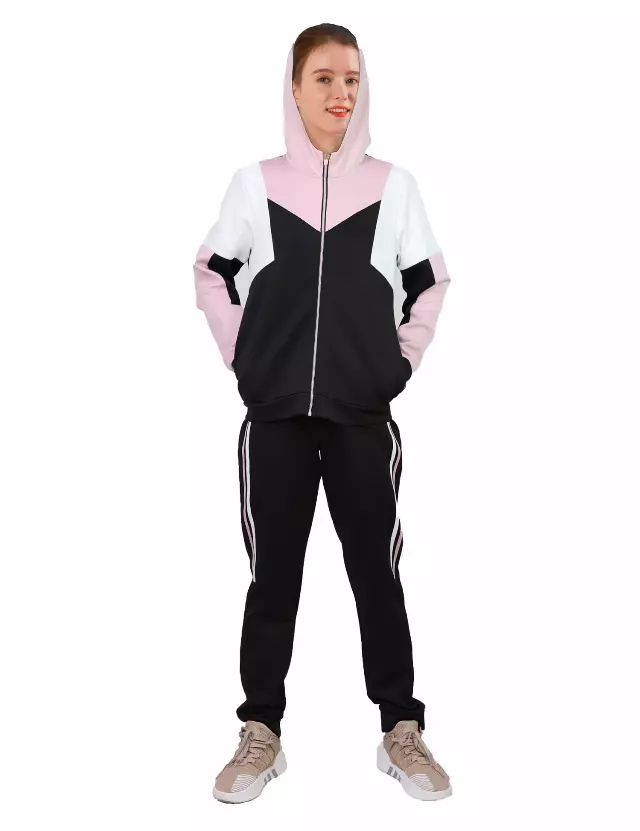 Women's Sweatshirt and Sweatpants 2PC Set- Style #LJS600-$14.00/Pc - 12PCS/CS - PLEASE SEE DESCRIPTION — Black