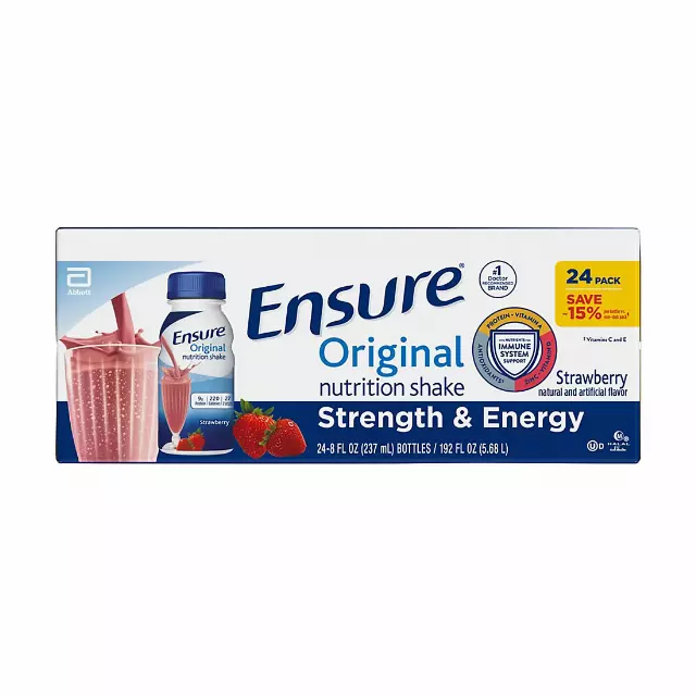 Ensure Original Strawberry Nutrition Shake, 9g Protein, 24 pk./8 fl. oz.