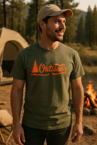 River Trail Men's "Outsider" 100% Cotton Graphic Tee