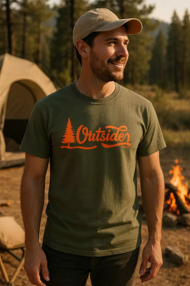 River Trail Men's "Outsider" 100% Cotton Graphic Tee