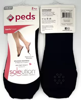 #6-PD-1620 PEDS Women’s Insole Liner – $.40 Per 2 Pair Pack (30 Packs)