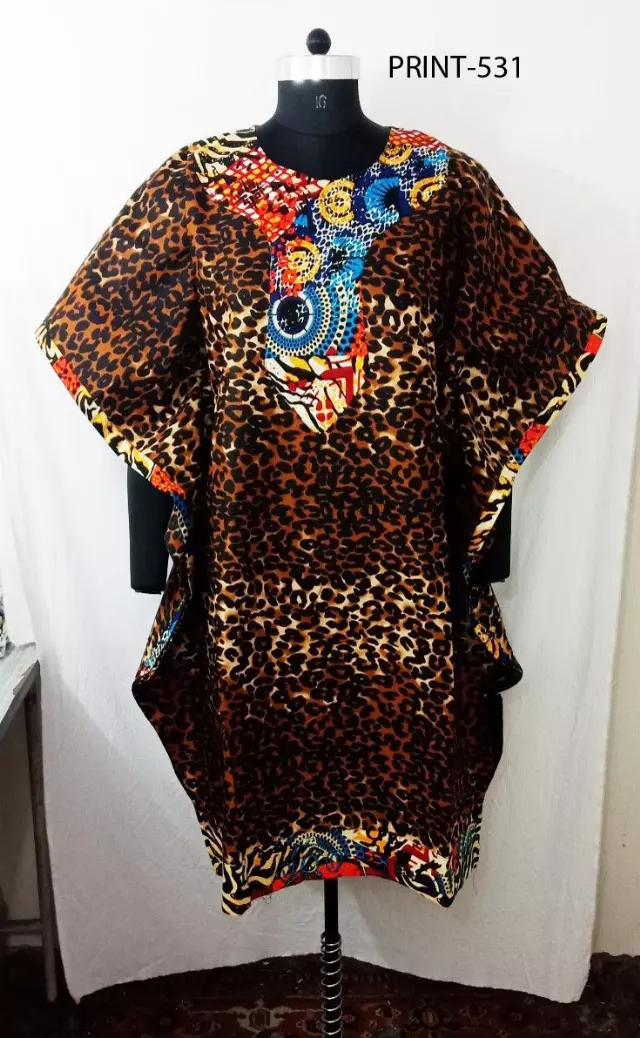 7565 - Animal Print Mix Match Tunic Dress - ON SALE -$7.5 Each (3 pcs per pack) — Free Size / Print-531