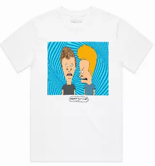 BEAVIS & BUTTHEAD TRIPPY T-SHIRT WHITE