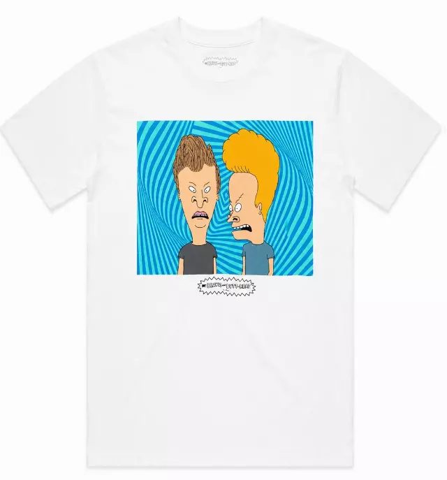 BEAVIS & BUTTHEAD TRIPPY T-SHIRT WHITE