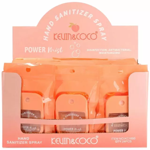 Kevin & Coco Hand Spray Peach - Wholesale Display 24 Units (KC1695)