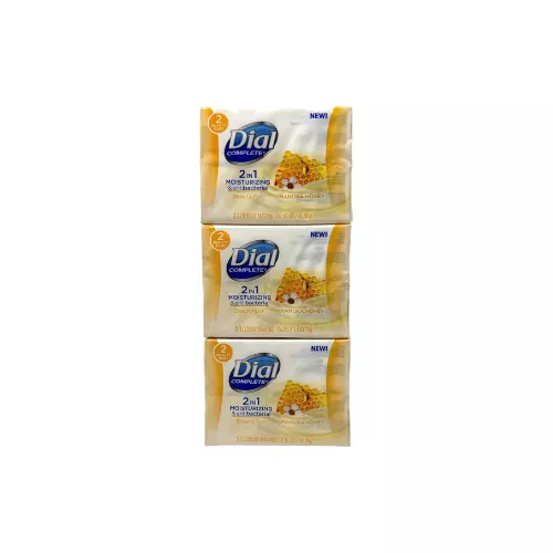 Dial Complete Beauty Bar Soap - 2 in 1 Moisturizing & Antibacterial, 6-bar pack