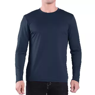 Men's Crew Neck Long Sleeve Shirt- Style #MS904- $5.90/Unit MINIMUM 24 PCS - PLEASE SEE DESCRIPTION - S-2XL — Navy
