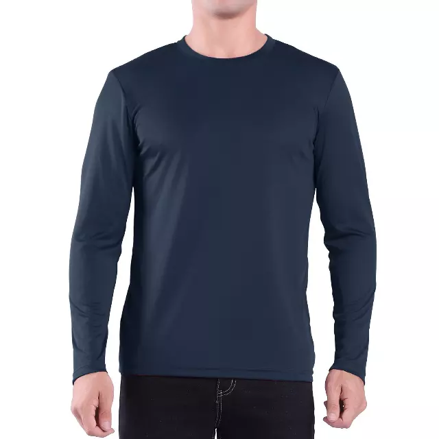 Men's Crew Neck Long Sleeve Shirt-Plus Size- Style #MS904X - $6.90/Unit MINIMUM 24 PCS - PLEASE SEE DESCRIPTION - 3XL-5XL — Navy