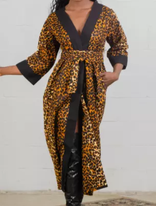 7569 - Kimono Inspired Robe - pcs PRE-PACK) (ON SALE - $12 Each) — One Size / Print-254