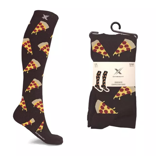 NEW YORK STYLE PIZZA COMPRESSION SOCKS — Small/Medium