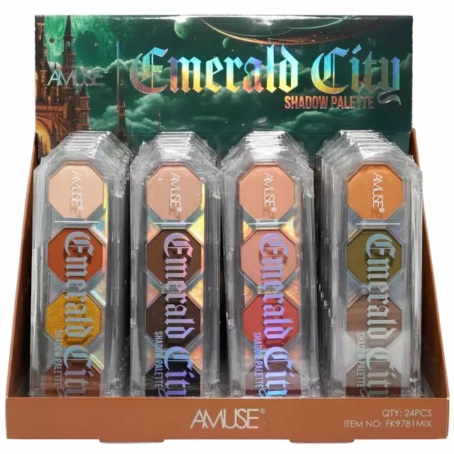Amuse Emerald City Shadow Palette - Wholesale Display 24 Units (FK9781MIX)