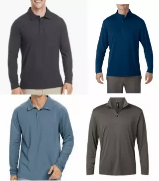 #826-PP-179 Prim + Preux Long Sleeve Polo Shirt (M-2X) – $2.00 each (25 Pieces)