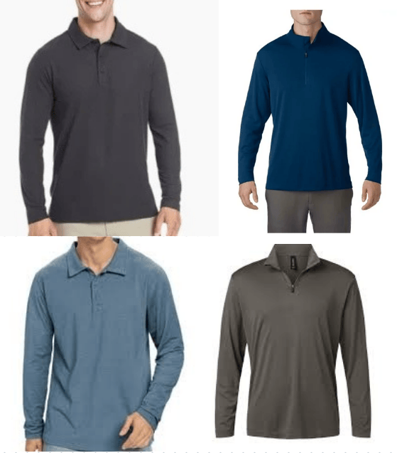 #826-PP-179 Prim + Preux Long Sleeve Polo Shirt (M-2X) – $2.00 each (25 Pieces)