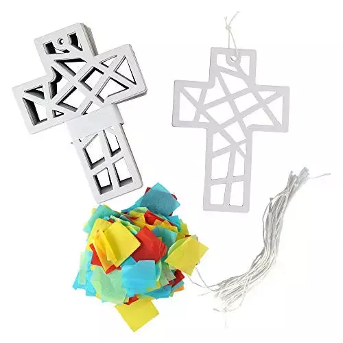 Cross DIY Suncatcher Paper Crafts - 24 Pieces Per Pack KP3494