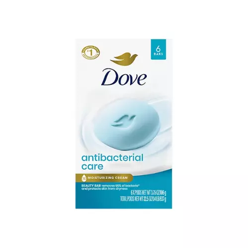 Dove Antibacterial Care Beauty Bar 3.75oz 6 Count – Case Pack 12