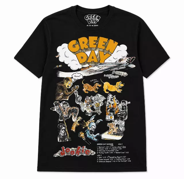 GREEN DAY DOOKIE MADNESS T-SHIRT BLACK
