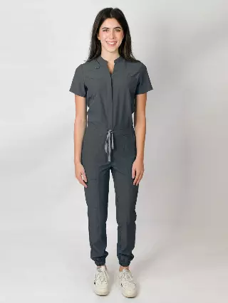 Scrub Jumpsuit — Gunmetal / XL