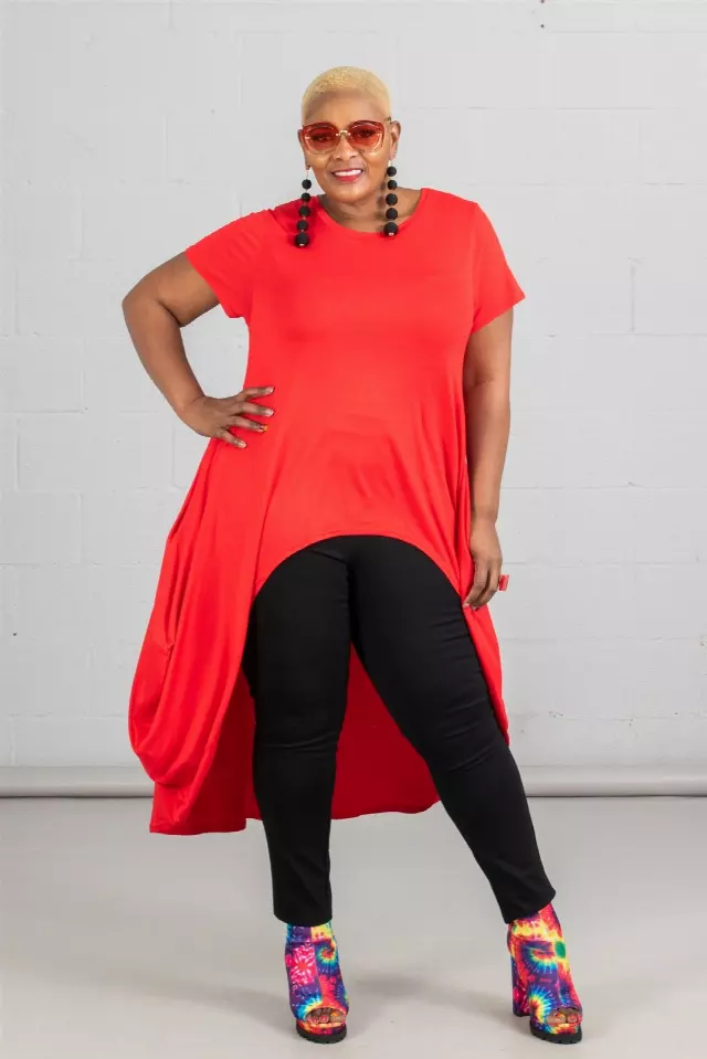 CHH19064- Jersey Hi-Lo Top - Assted Colors (6-PCS PRE-PACK) ($18 Each )