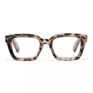 Retro Square Thick Frame Reading Glasses in 10+ Custom Reading Powers RJ11098 — +1.00