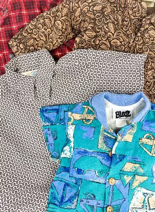 Vintage Boys Button Up Shirts Mix Of 30
