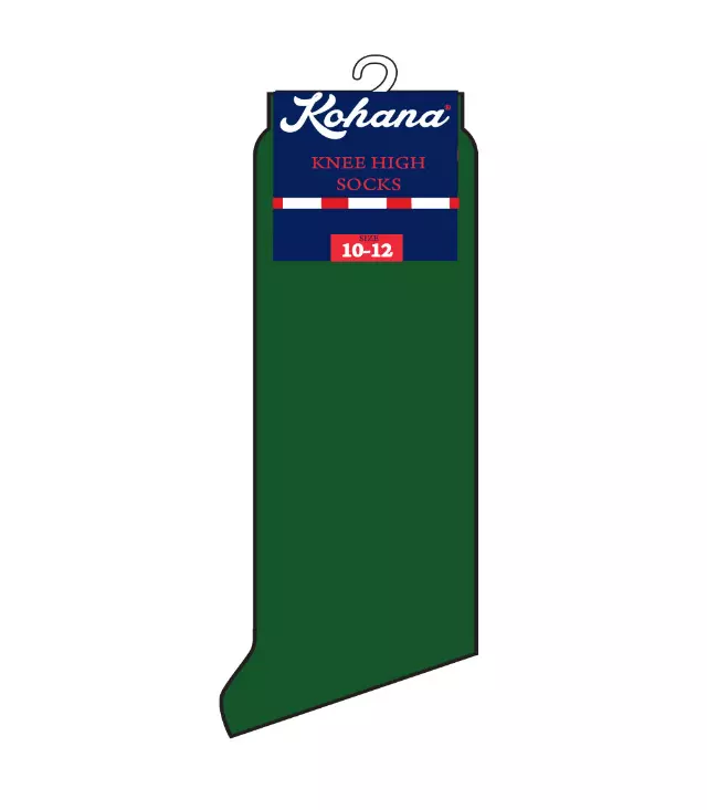 Knee High Socks Hunter Green - Size: 10-12 - 90816