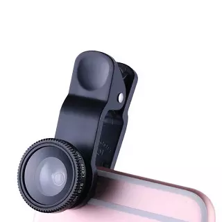 Universal Clip-On 3-In-1 Camera Lens — Black