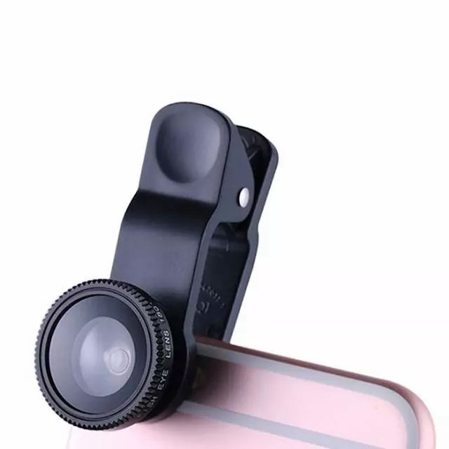 Universal Clip-On 3-In-1 Camera Lens — Black