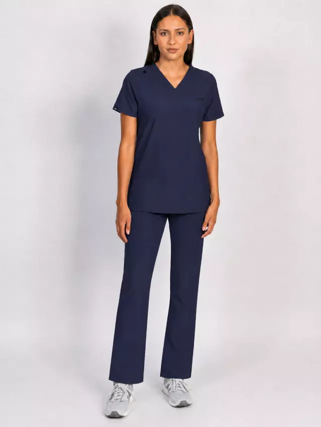Liliana | Straight Leg Scrubs Set — Navy / XXS