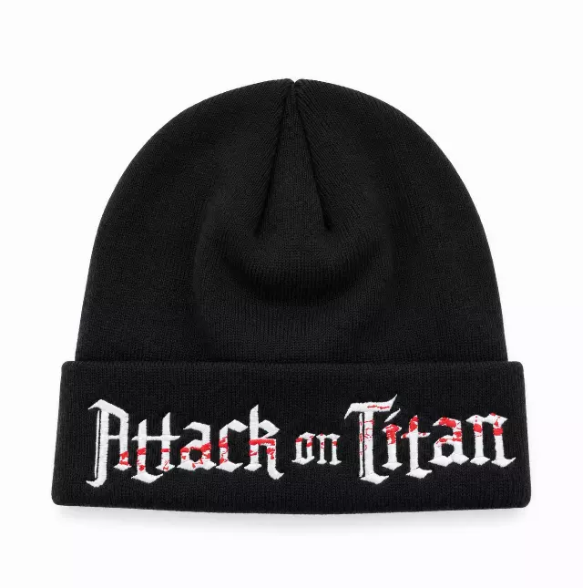 ATTACK ON TITAN WORD MARK BEANIE BLACK