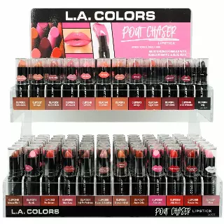 L.A. Colors Pout Chaser Lipstick - Wholesale Display 276 Units (CAD472.1)