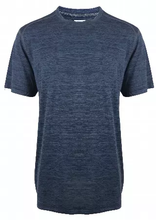 Men's performance crew neck t shirt breathable with marled jersey - Style #LHT10- $6.90/Unit MINIMUM 24 PCS Open Stock - PLEASE SEE DESCRIPTION - S-2XL — Navy